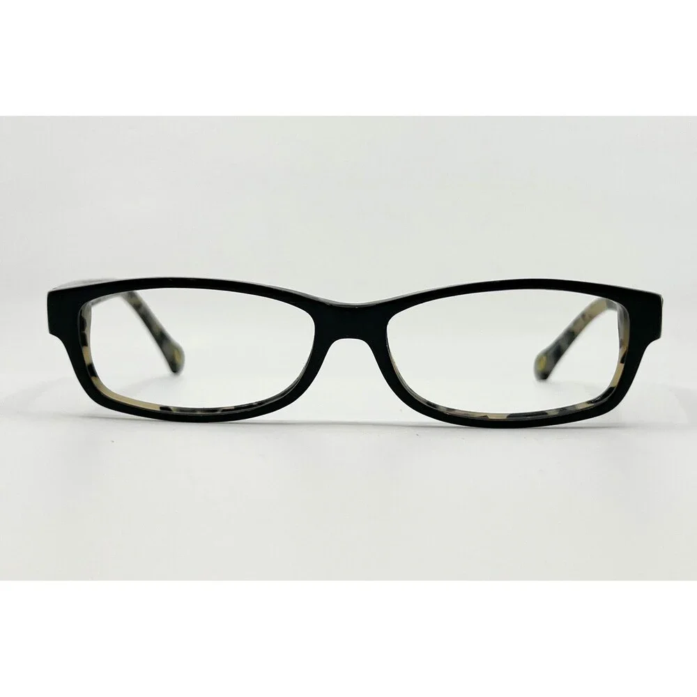 Fossil Eyeglasses Womens Black Tortoise Caylee FJ8 Rectangular Frames 135